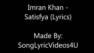 I am rider song by Imran khan satisfya lyrics [upl. by Nrubloc]