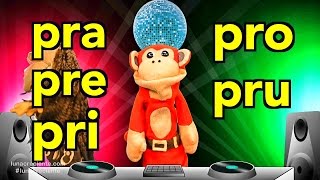 Sílabas pra pre pri pro pru  El Mono Sílabo  Videos Infantiles  Educación para Niños [upl. by Lemrahs149]