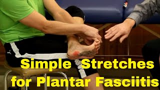 Simple Stretches For Plantar Fasciitis [upl. by Lemmueu]