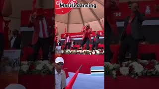 Botswana President Masisi Dancing in his elections rally masisi botswana southafrica sabcnews [upl. by Ahsla392]