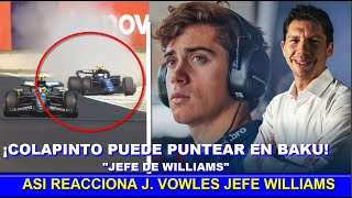 🔥 ASI REACCIONA JEFE de WILLIAMS a CARRERA de FRANCO COLAPINTO GP MONZA ITALIA FORMULA 1 [upl. by Atinor]