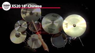 SABIAN 18quot Xs20 Chinese Product Demo [upl. by Nyla]