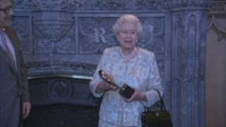 Queen presented with BAFTA at celebration of British film industry [upl. by Lemhar]