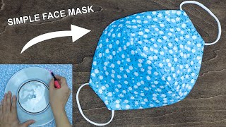 Make Fabric Face Mask at home  DIY Face Mask No Sewing Machine  Easy Face Mask Pattern [upl. by Niddala856]