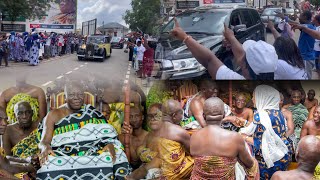 🥰🫢NPP SUPPORTERS MASSIVE CHEERUP TO OTUMFUO’S ARRIVAL FROM ADUM ON 7th AWUKUDAE culture africa [upl. by Llatsyrc230]