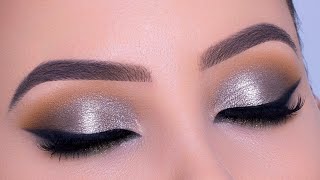 Silver Smokey Eye Makeup Tutorial  Natasha Denona YUCCA Palette Arab Glam [upl. by Feune309]