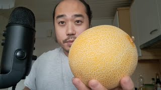 ASMR SWEET amp JUICY GALIA MELON 🍈  EATING SOUNDS amp Cutting [upl. by Nnanaej]