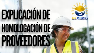 Asesoría y Consultoría en Homologación de Proveedores para SGS o Buro Veritas por ELG ASESORES PERÚ [upl. by Tterag]