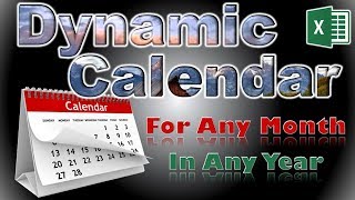 Create a Dynamic Calendar in Excel For Any Month in Any Year [upl. by Araldo94]