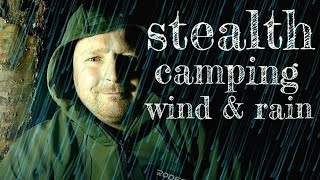 Stealth camping  tarp amp bivvi camping in wind amp rain [upl. by Kumagai]