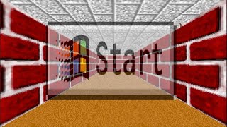 Windows 9x 3D Maze Screensaver 4K [upl. by Eterg]