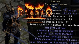 This Sword DEMOLISHES  Diablo 2 Resurrected [upl. by Ellirehs]