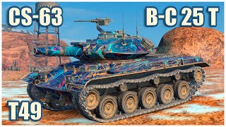 CS63 BatChat 25t amp T49 • WoT Blitz Gameplay [upl. by Wons380]