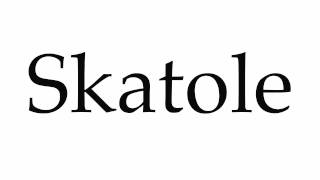 How to Pronounce Skatole [upl. by Liddie619]