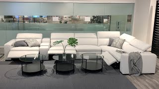 Janet Modern Fabric Sectional with recliner  Jubilee Furniture [upl. by Ahcim]