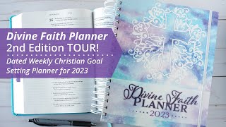 Divine Faith Planner 2023 Tour  Christian Goal Setting Planner [upl. by Druce678]