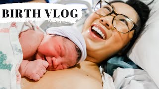 LABOR AND DELIVERY VLOG NO EPIDURAL  Emotional Birth  First Time Mom 💕 [upl. by Nomelif657]