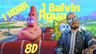 1 HORA J BALVIN x TAINY  AGUA BOB ESPONJA Audio 8D [upl. by Demmahom58]