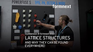 3Dprinted lattice structures  but why  DyeMansion  Formnext 2022 [upl. by Aneala]