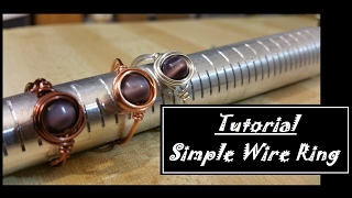 Simple Wire Ring Tutorial [upl. by Eeruhs]