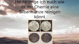 24 Einen Thaler Silbermünzen Reinigung silber coin coinbase coins silvercoins silver chemical [upl. by Kcirednek380]