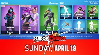 Fortnite TODAYS Item Shop APRIL 19 NEW Bonehead Outfit NEW Dynamic Shuffle Icon Series Emote [upl. by Kerstin472]