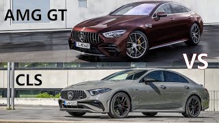 2022 MercedesAMG GT 53 4Door vs CLS 53  See the differences [upl. by Anuaf]