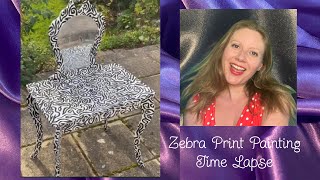 Timelapse zebra print painting [upl. by Yetac365]