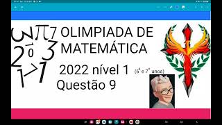 Olimpíada de matemática 2022 nível 1 questão 9 Na figura aparecem seis hexágonos têm um verso [upl. by Carolynne]