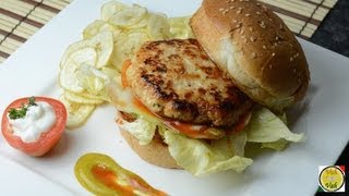 Chicken Burger  By VahChef  VahRehVahcom [upl. by Aicsila471]