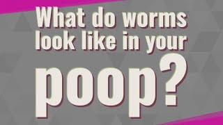 What do worms look like in your poop [upl. by Bondy964]