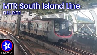 Hong Kong MTR South Island Line FULL RIDE South Horizons to Admiralty Front View  Polara YT [upl. by Eninaj]