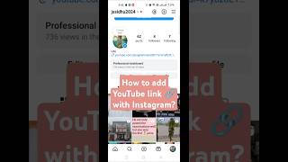 How to add a YouTube Channel link with Instagram account  YouTube with Instagram instatricks [upl. by Lali]