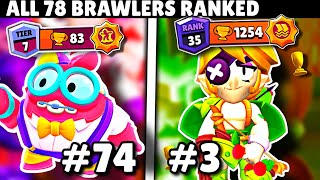 Ranking ALL 78 Brawlers in Showdown  TIER LIST Season 25 [upl. by Aihtiekal]