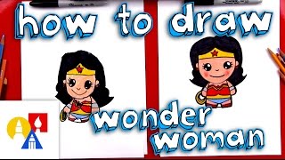 How To Draw Cartoon Wonder Woman [upl. by Yllom]