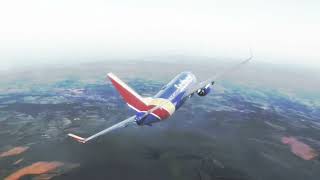 Southwest Flight 1380 — Landing Animation animation landing plane shocking [upl. by Aratnahs]