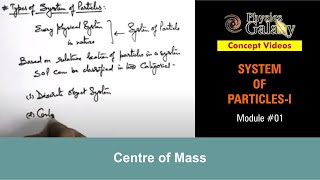 Class 11 Physics  System of Particles  1 Centre of Mass  For JEE amp NEET [upl. by Gorden]