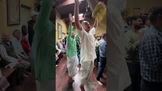 Ecstatic Jumping on Hare Krishna mantra in temple arti dance mantra iskcon harekrishnakirtan [upl. by Ffirahs]