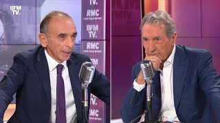 Eric Zemmour face à JeanJacques Bourdin en direct [upl. by Htessil413]