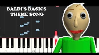 Baldis Basics School Theme Piano Tutorial [upl. by Clerk]