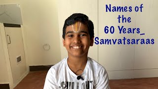 Names of the 60 Years in SanskritSamvastsaraani [upl. by Nylirej]