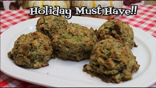 Crispy Sage Stuffing Balls  Make Ahead Thanksgiving  Noreens Kitchen [upl. by Aisyla]