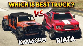 GTA ONLINE KAMACHO VS RIATA DOOMSADAY DLC UNRELEASED VEHICLES OFF ROAD TRICKS [upl. by Ravid]