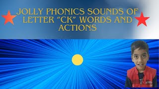 jolly phonics group 2 letter sound of quotckquot words and actions [upl. by Lissner]