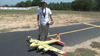 B17 BOMBER RC Flying Fortress SNEAK PEEK in HD [upl. by Aihsei]