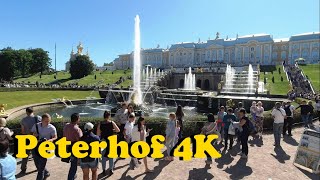 Walk around Peterhof Saint Petersburg 4K [upl. by Winebaum617]