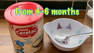 Review  How to make BABY RICE  Nestle CERELAC infant cereals with milk From 46 months [upl. by Dara]