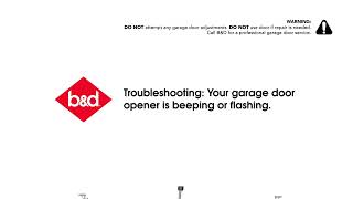 Troubleshooting your garage door opener beeping and flashing [upl. by Yecac]