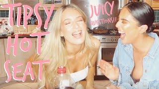 HOT SEAT JUICY QUESTIONS TIPSY  Sophia and Cinzia [upl. by Pasia994]