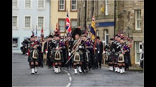 Parade to War Memorial Jedburgh November 2019 [upl. by Philipa]